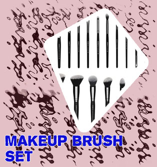 Black makeup brushes