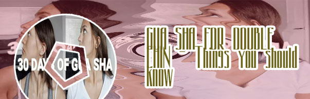 Gua sha technique face double chin