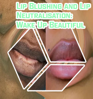 Lip blush on dark lips