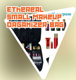 Small makeup bag with compartments